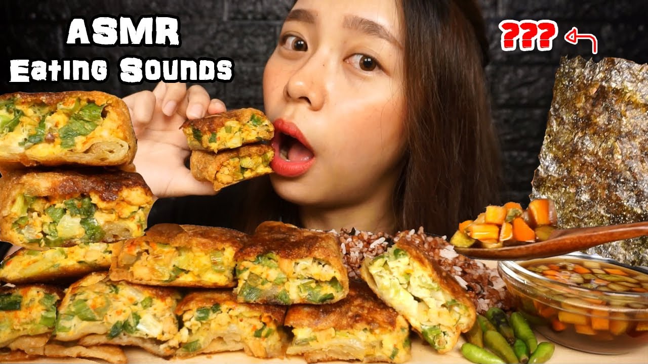 ASMR Martabak Telur Isi Sambal Daging (Indonesian Stuffed Pancake) | Eating Sounds | No Talking