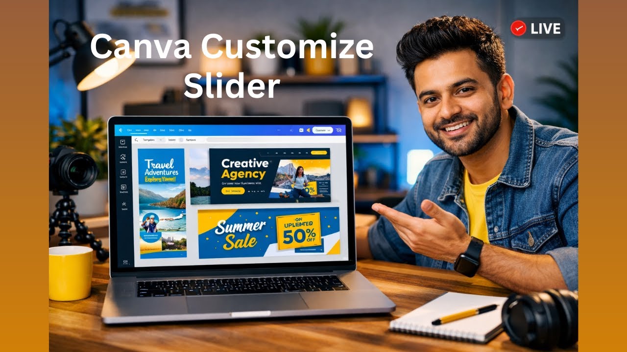 Canva Me Flyover, Slider & Banner Kaise Customize Kare | Complete Canva Design Tutorial 2025