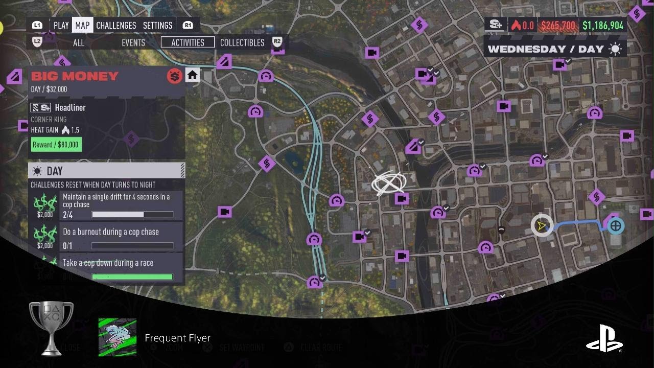 Need for Speed Unbound Frequent Flyer Trophy 3 Stars On All Long Jump Activities