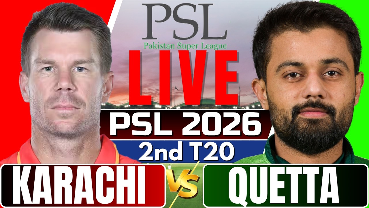 🔴Live: KRK vs QTG, PSL 2026 2nd T20 | Live Scores & Commentary | Karachi vs Quetta