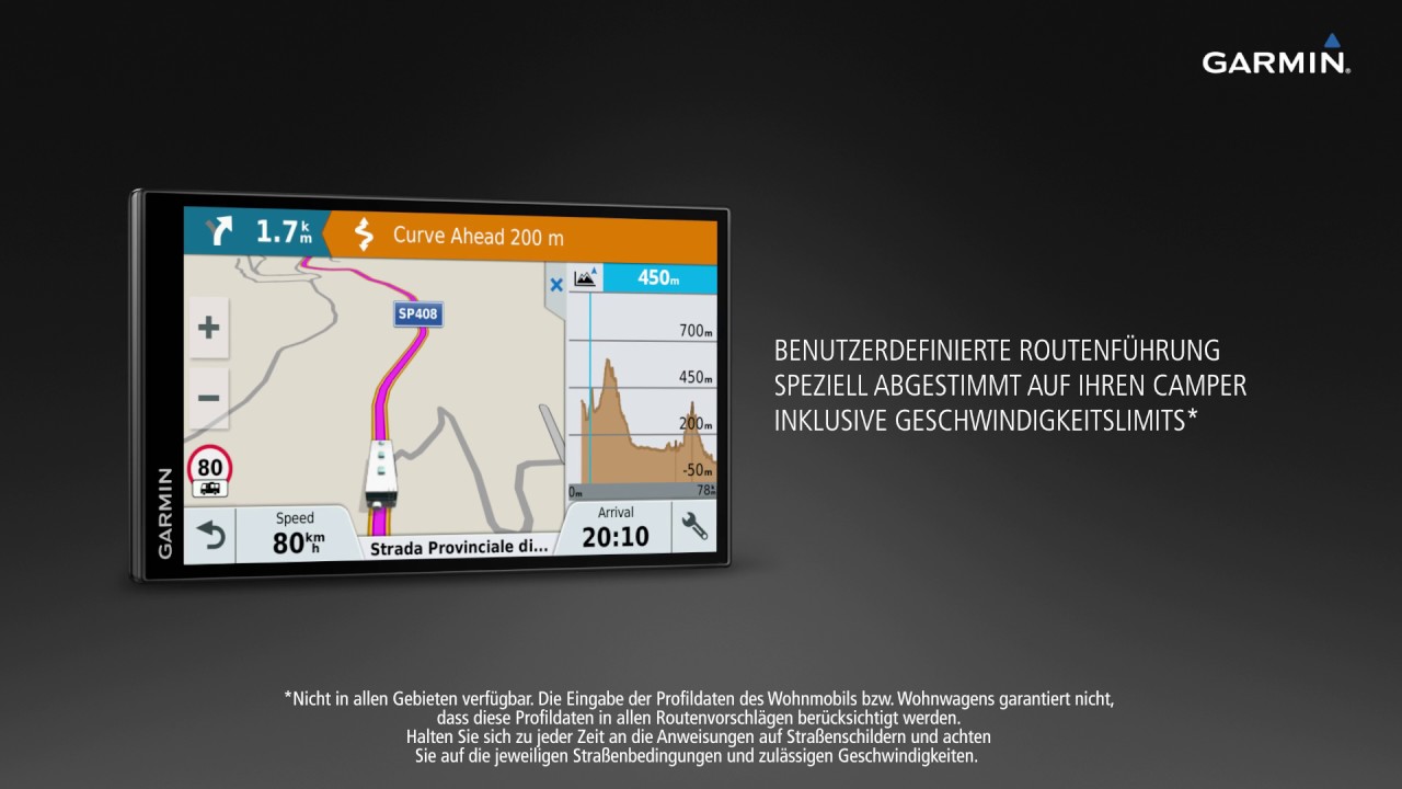 Camper 770 LMT-D - Erweiterte Navigation f&uuml;r Campingfreunde - von Garmin