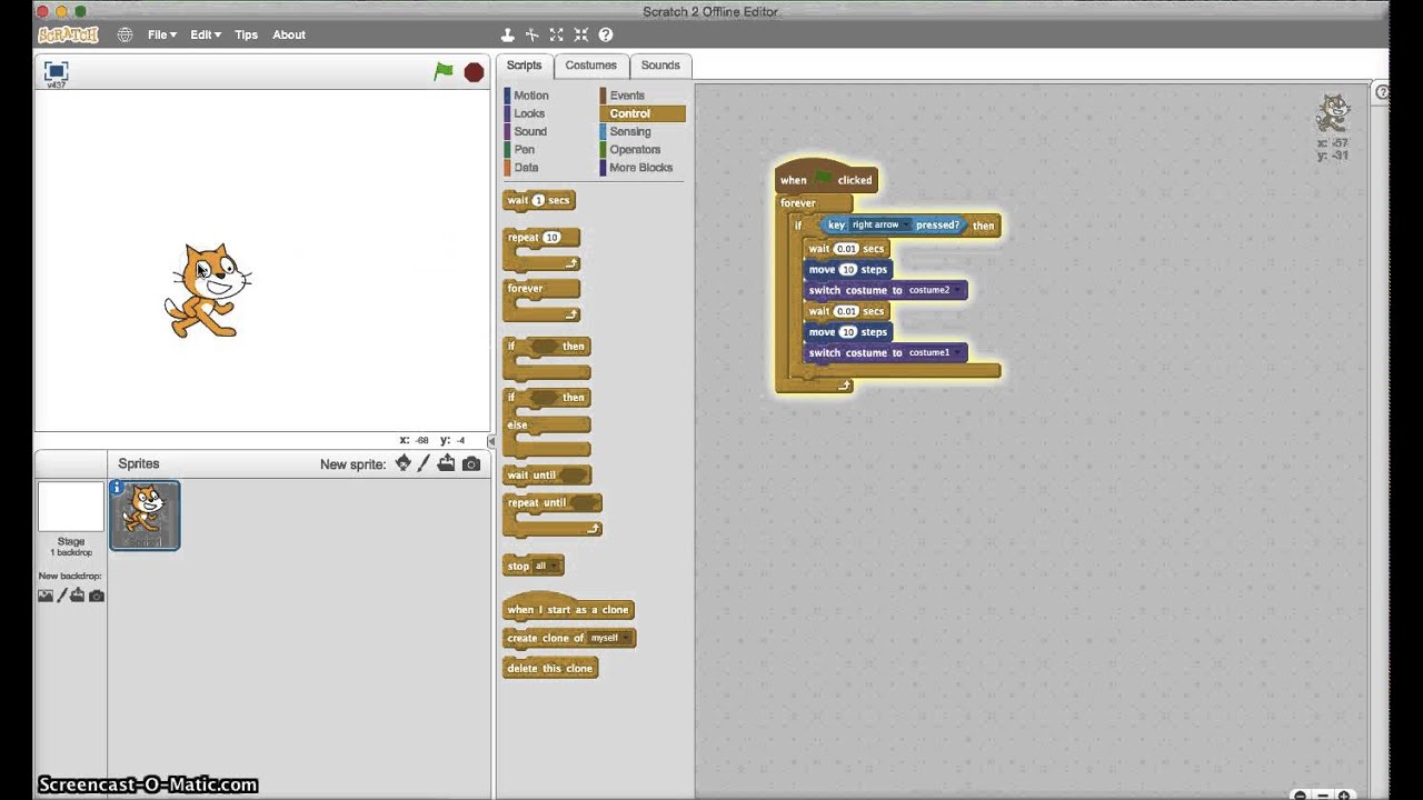 Scratch basics: Walking animation