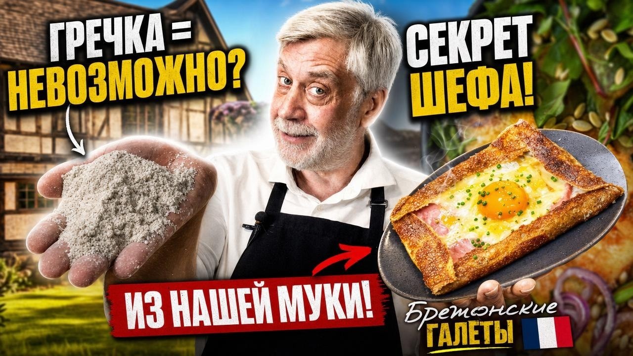Как приготовить французские блинчики из нашей гречневой муки?  ⭐ Бретонские галеты