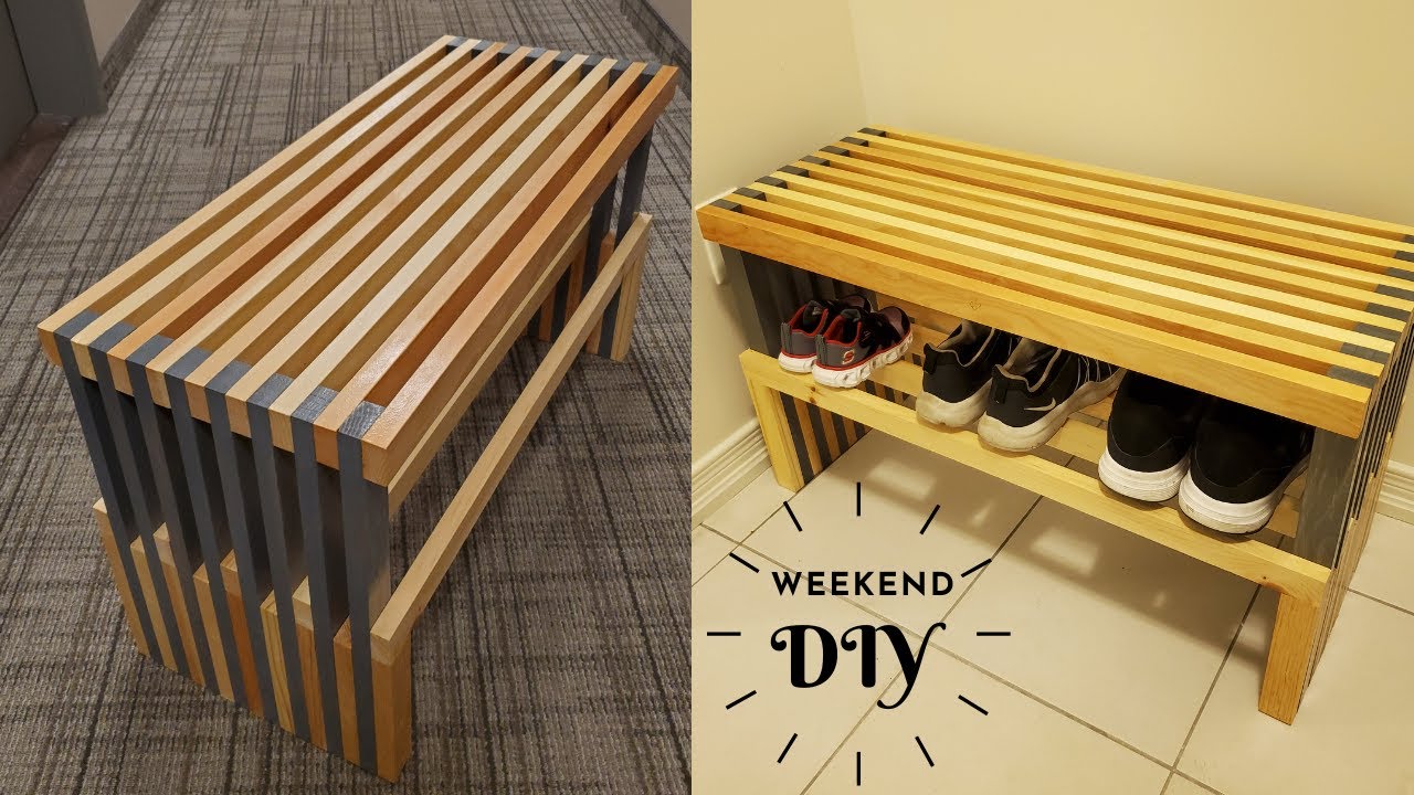 How to make a Slatted Bench [Easy Weekend DIY]