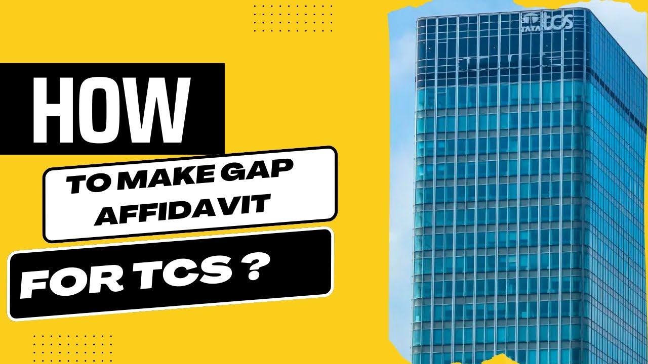 How to make gap affidavit for TCS?🤔 What will be the formate of gap certificate ? Tcs ibegin