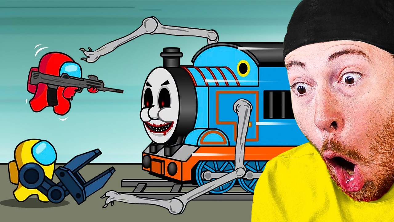 WEIRD Animations of THE TRAIN EATER (FUNNY Among Us)