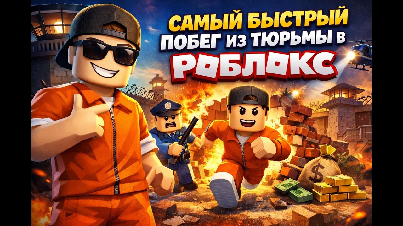 САМЫЙ БЫСТРЫЙ ПОБЕГ ИЗ ТЮРЬМЫ В ROBLOX 😱💨 |#roblox #роблокс #robloxprisonlife #robloxвидео
