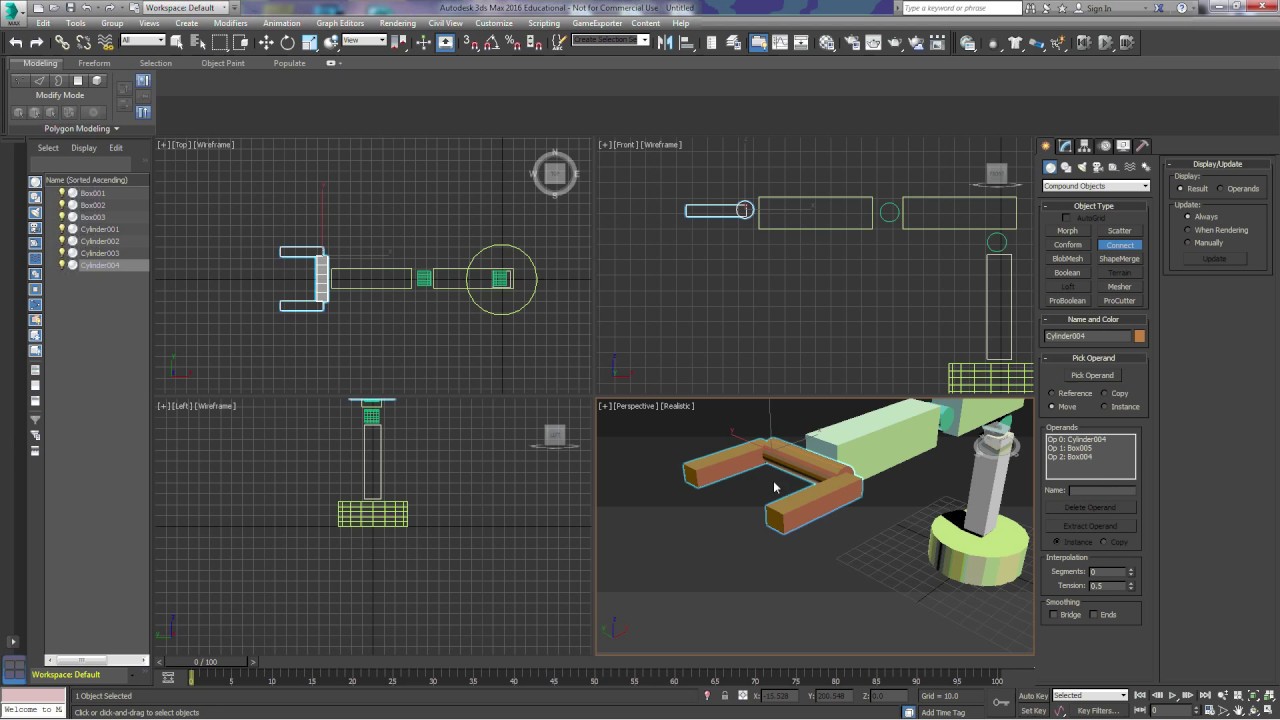 3Ds Max Robot Arm & Excavator Animation Tutorial Using Links Dummies and Look at Constraints: Part 1