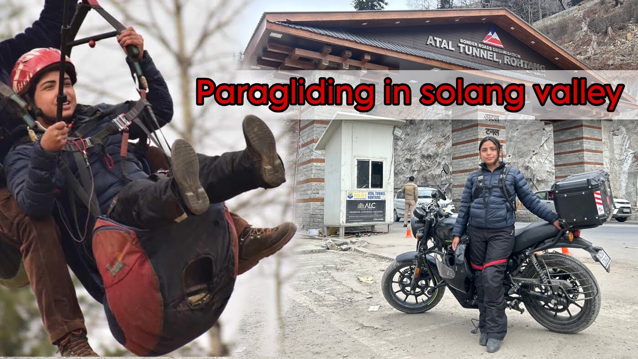 Paragliding in solang valley Today, manali snowfall update, video attal tunnel rohtang sissu update
