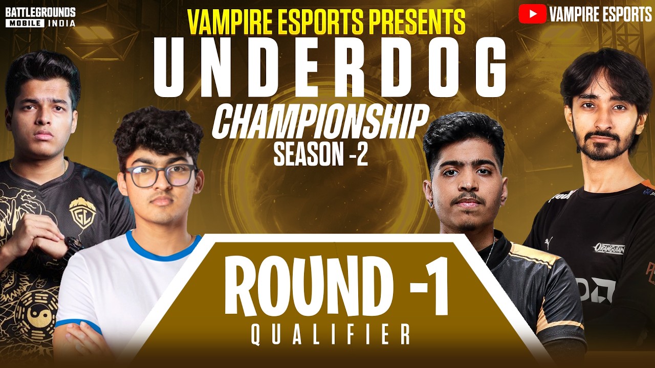 UNDERDOG CHAMPIONSHIP SEASON 2 | ROUND 1 QUALIFIERS LIVE 🔥 | BGMI