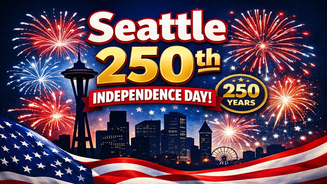 USA 250th Independence Day in Seattle 🎆 Stunning Fireworks & Celebration Vibes
