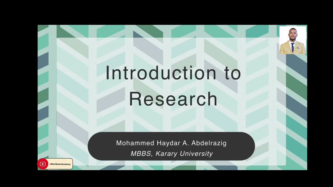 Lecture One: Introduction to Research 