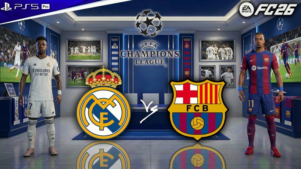 FC 26 – Real Madrid vs Barcelona | Champions League Final | Vinícius Jr vs Raphinha Epic Showdown
