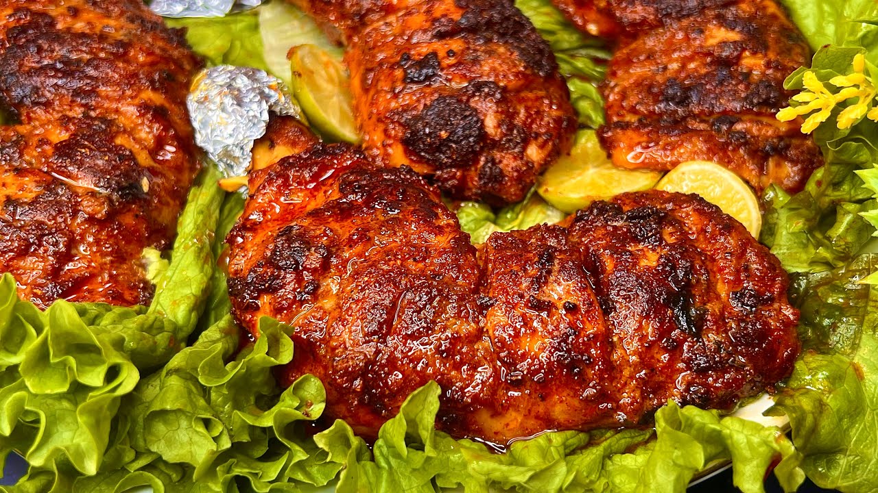 Home-Style  Hyderabadi TANDOORI CHICKEN Using Home-Made TANDOORI CHICKEN MASALA POWDER | Iftar Party