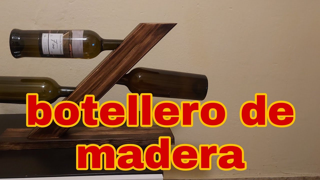 Como hacer un botellero de madera f&aacute;cil de hacer