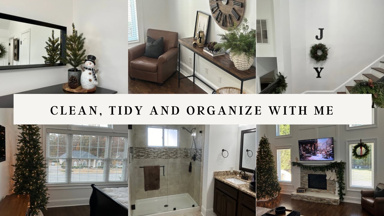 CLEAN WITH ME | CLEAN & ORGANIZE W/ME | DEEP CLEAN & ORGANIZE BATHROOM, BEDROOM & TIDY FAMILY ROOM