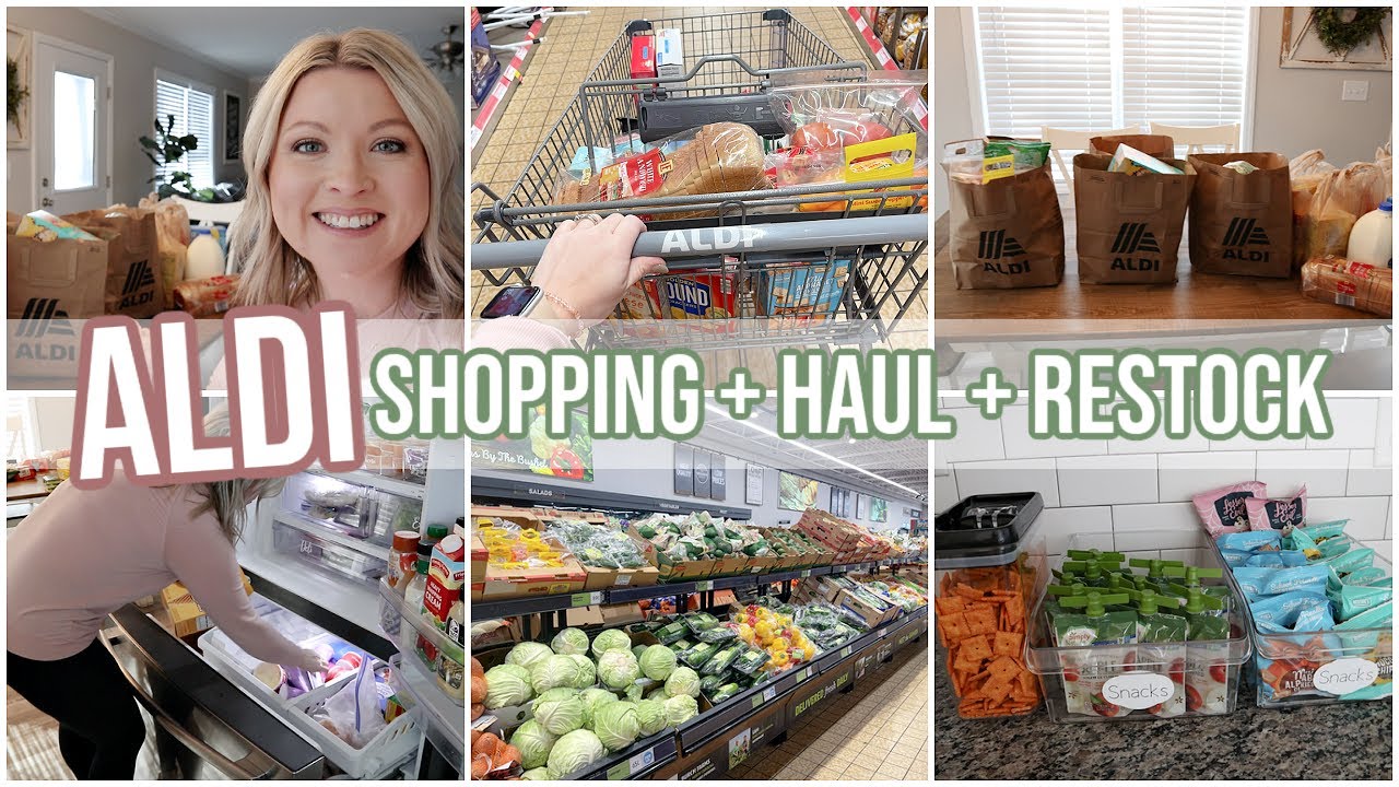 ALDI SHOP WITH ME + WEEKLY GROCERY HAUL | WHAT'S NEW AT ALDI | FRIDGE AND PANTRY RESTOCK
