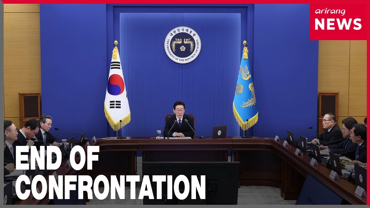 President Lee vows to end confrontation with N. Korea, continue peace drive