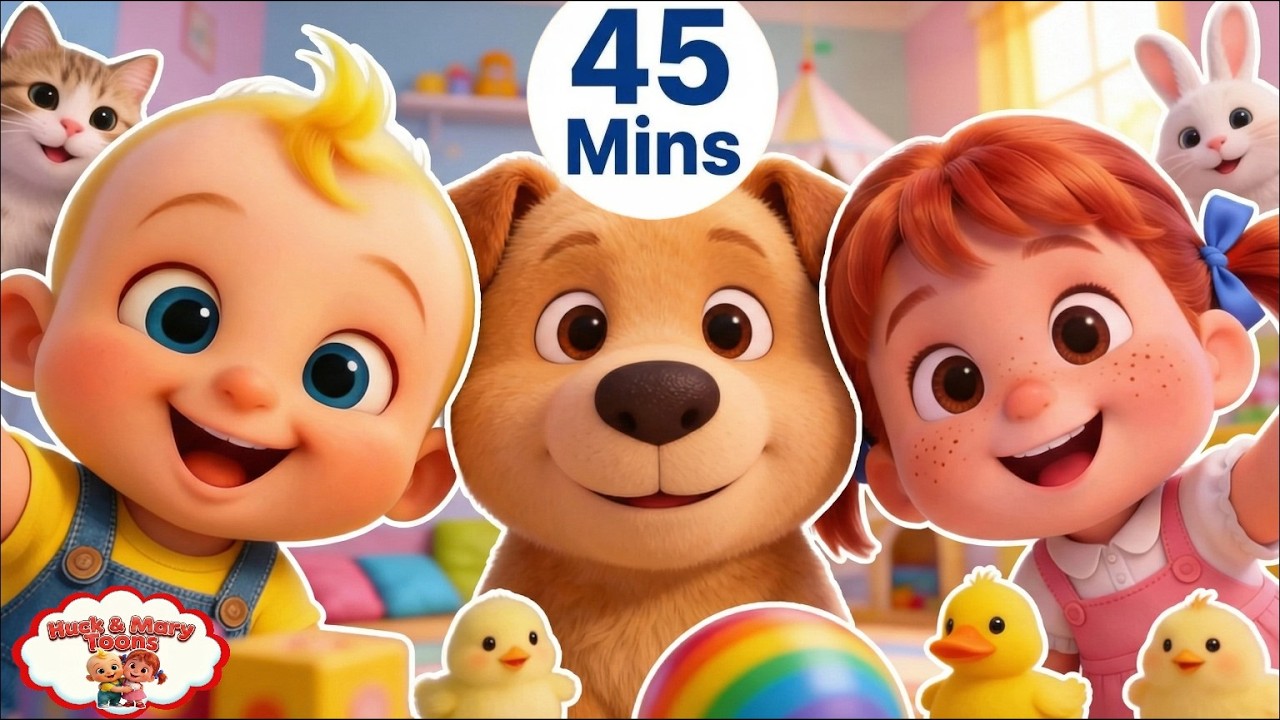 Hide And Seek Kids Song + More Baby Songs | Nursery Rhymes for Kids | Huck&Mary Cartoon