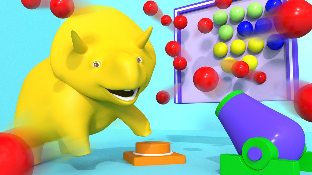 早教卡通— 泡泡射击游戏 - 和恐龙戴诺学习   👶 幼儿早教卡通: Chinese Madarin Educational Cartoons for Kids