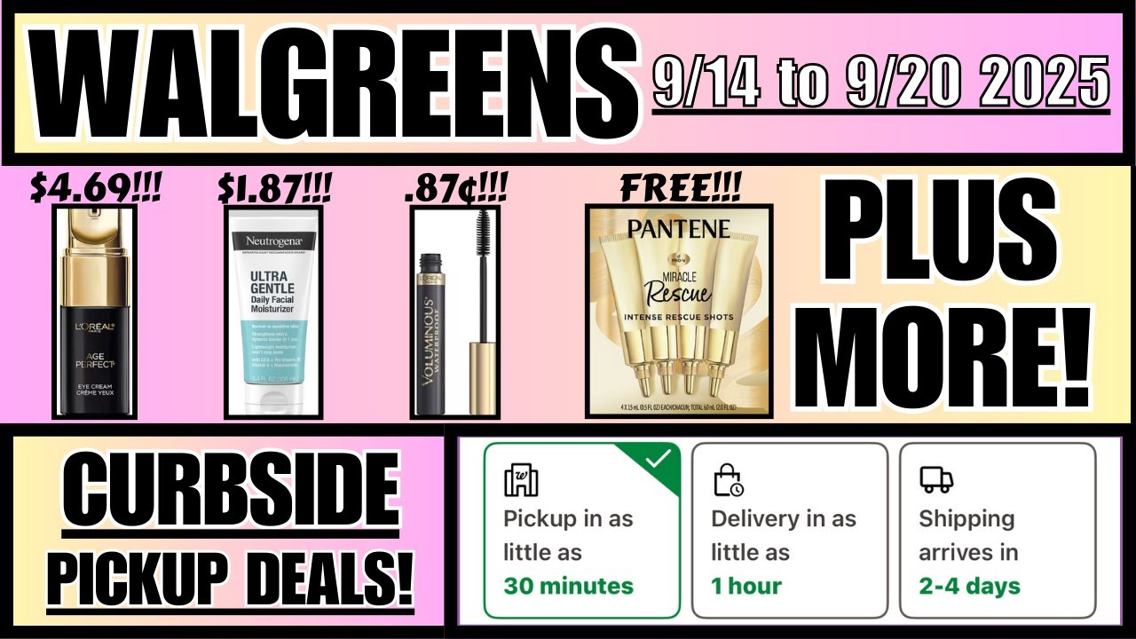 Walgreens Curbside Deals 9/14/25 to 9/20/25 - Lots of Super Cheap Online Deals!!!