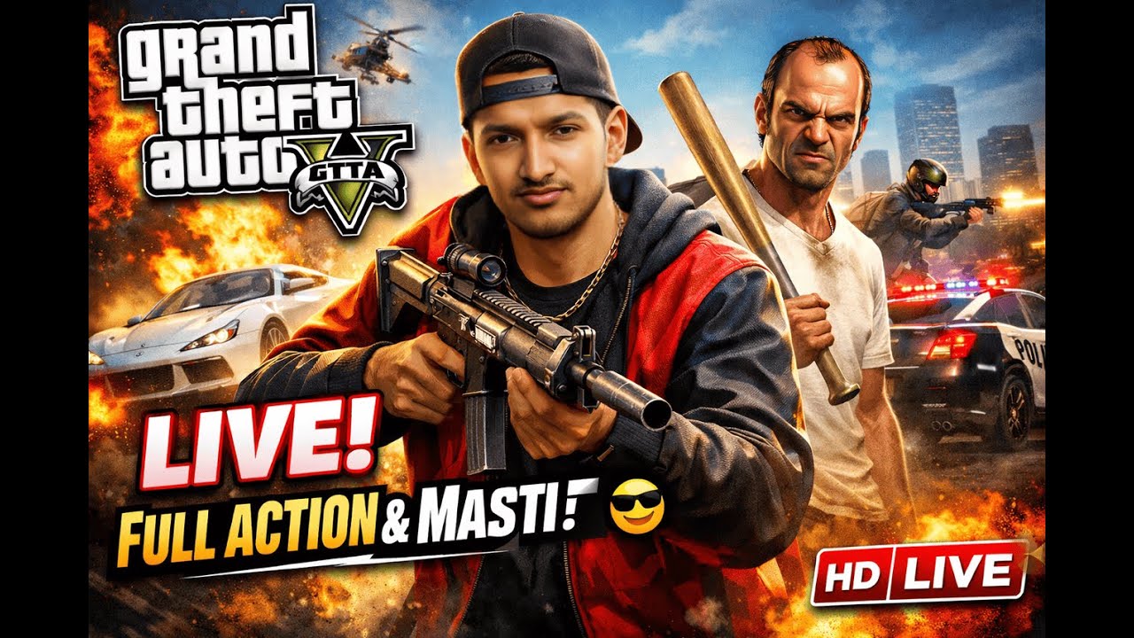 GTA 5 LIVE &ndash; Full Action & Masti 😎 | BVRVISION
