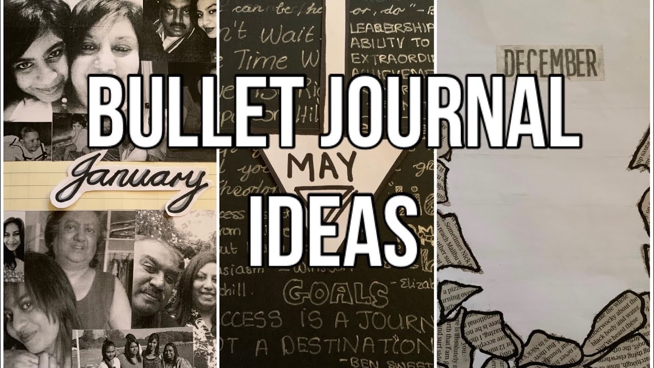 3 Black & white themed bullet journal ideas | Part 1