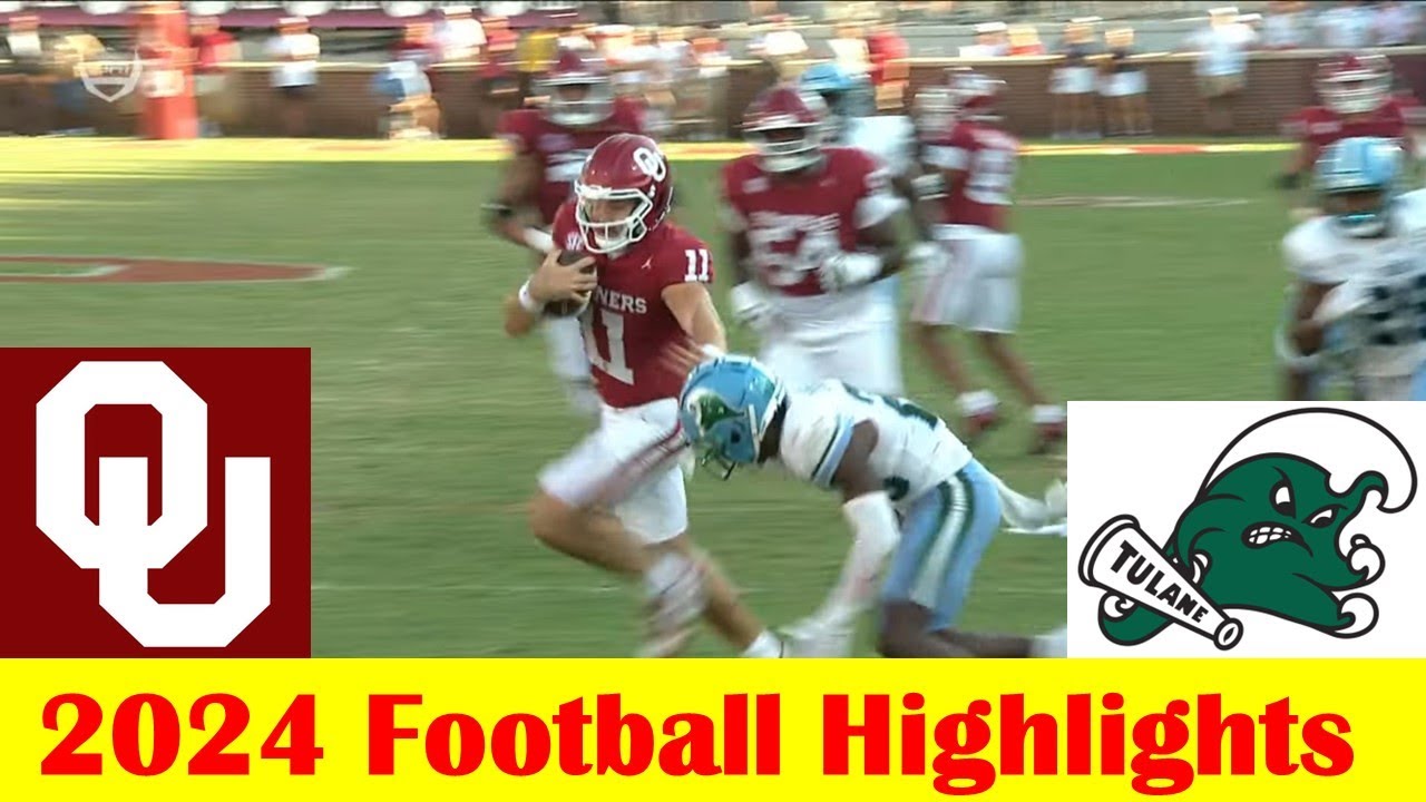 Tulane vs #15 Oklahoma Football Game Highlights 9 14 2024