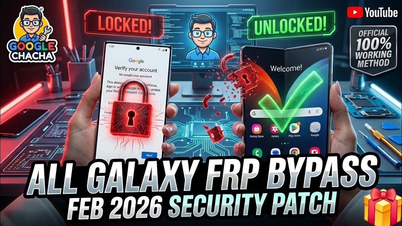 All Samsung Galaxy FRP Bypass 2026 | Feb Security Patch | Google Chacha