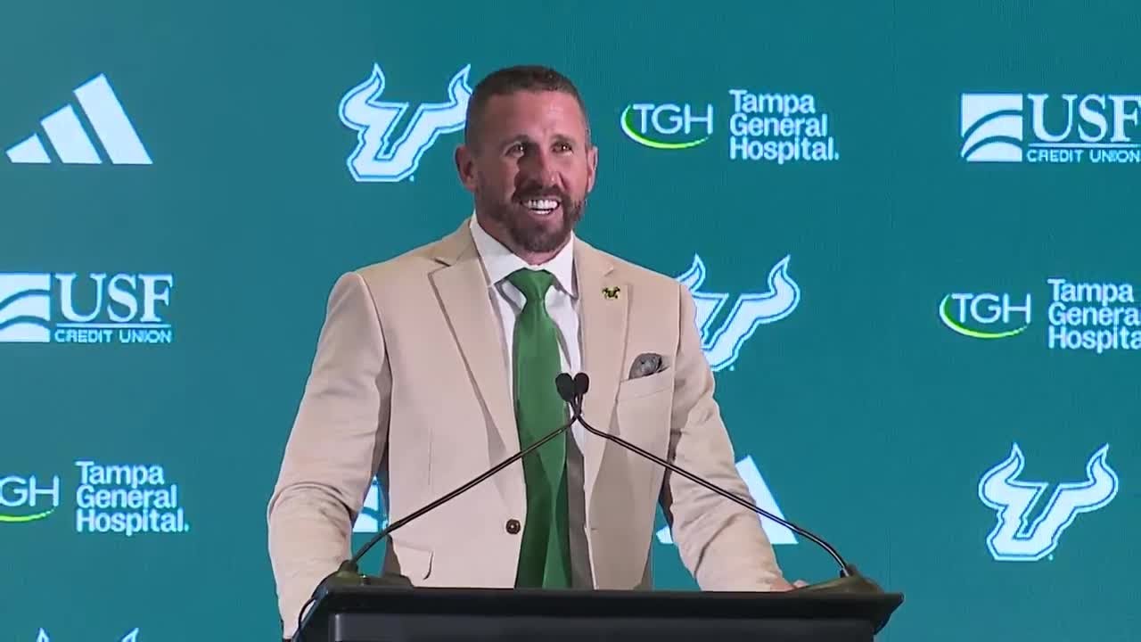 Formal introduction for USF's new head football coach Brian Hartline