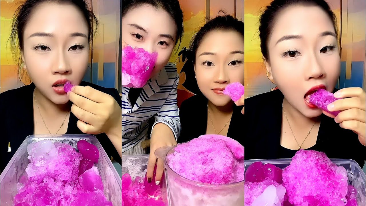 LZM / ASMR THIN ICE EATING / CRUSHED ICE / SHAVED ICE / HARD ICE 