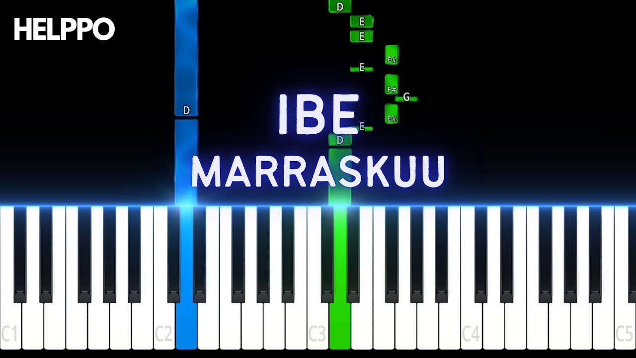 Ibe - Marraskuu (kertosäe) | Helppo Piano Tutorial