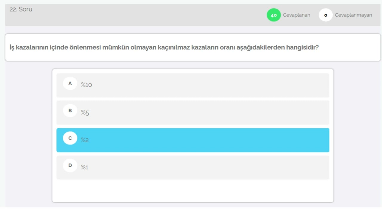 ÖBA ÇALIŞANLARIN TEMEL İŞ SAĞLIĞI VE GÜVENLİĞİ KURSU SORU VE CEVAPLARI