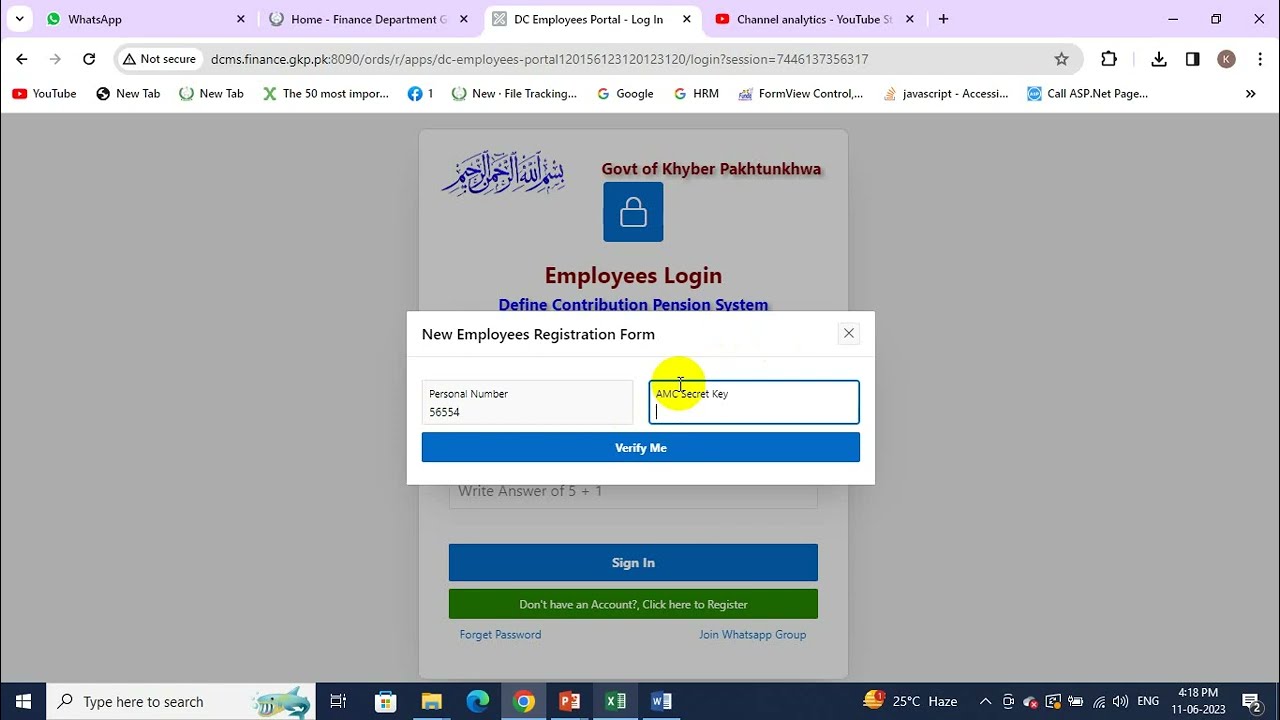 What is Personal # and AMC  Secret Key During Signup/Registration Process in CP Fund Account Opening