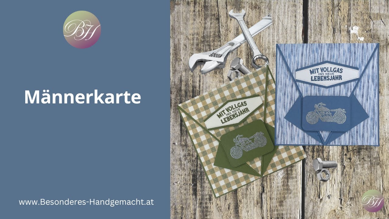 Männerkarte / besondere Faltung / schnell und einfach / anfängertauglich / Produkte von Stampin' Up!