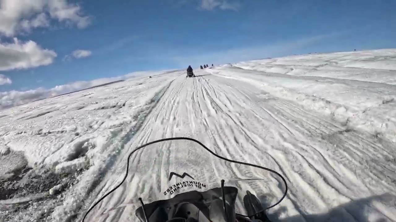 [Virtual Snowmobile] Langjökull Glacier, Iceland (4k UHD)