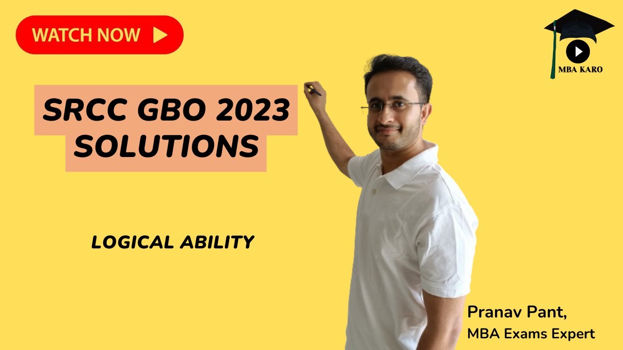 SRCC GBO 2023 Solutions | Logical Ability