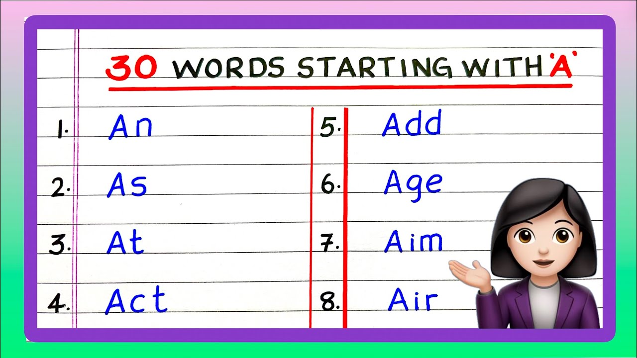 Words Starting with 