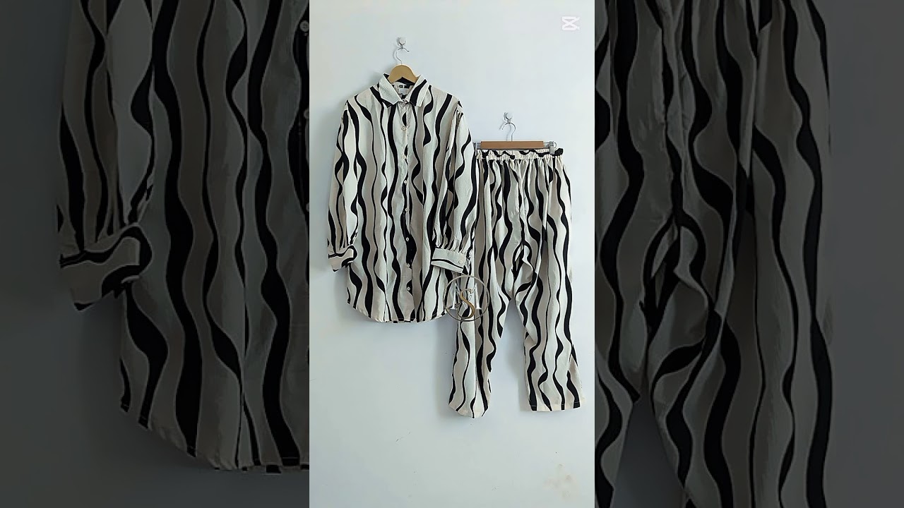 Stylish Short Shirts with Trouser Designs  Watch till the end for full design details