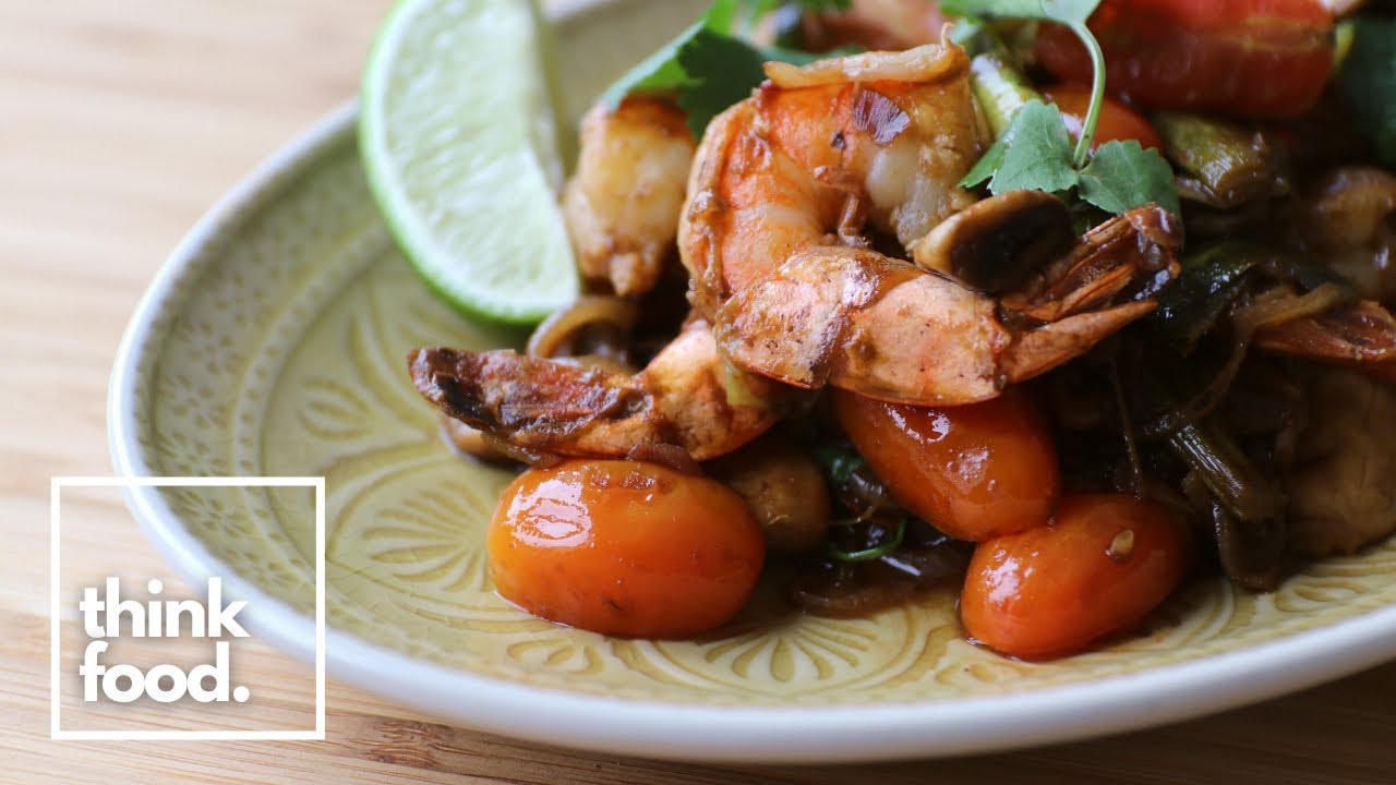 Shrimp Tom Yum stir Fry || Dry Tom Yum Recipe With Prawns