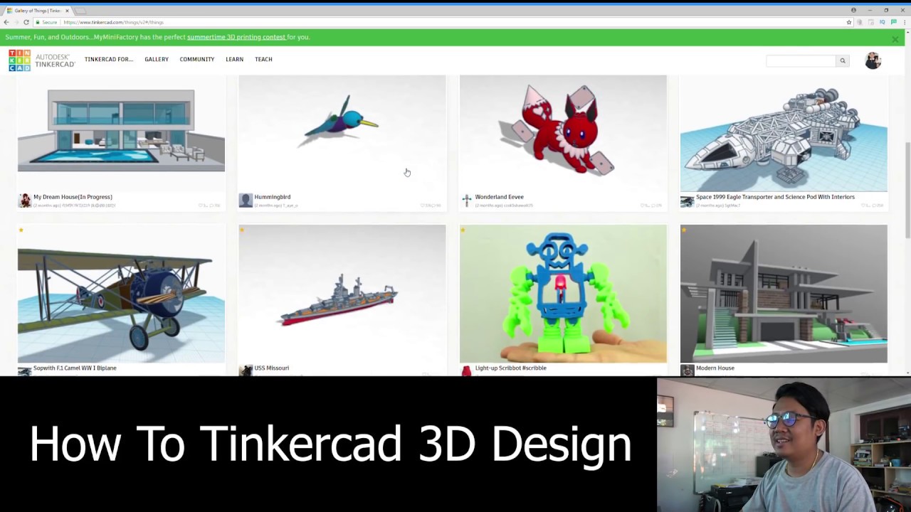 เขียนแบบ 3D ง่ายๆ ผ่านเวป tinkercad By ช่างแบงค์ Learn With Me