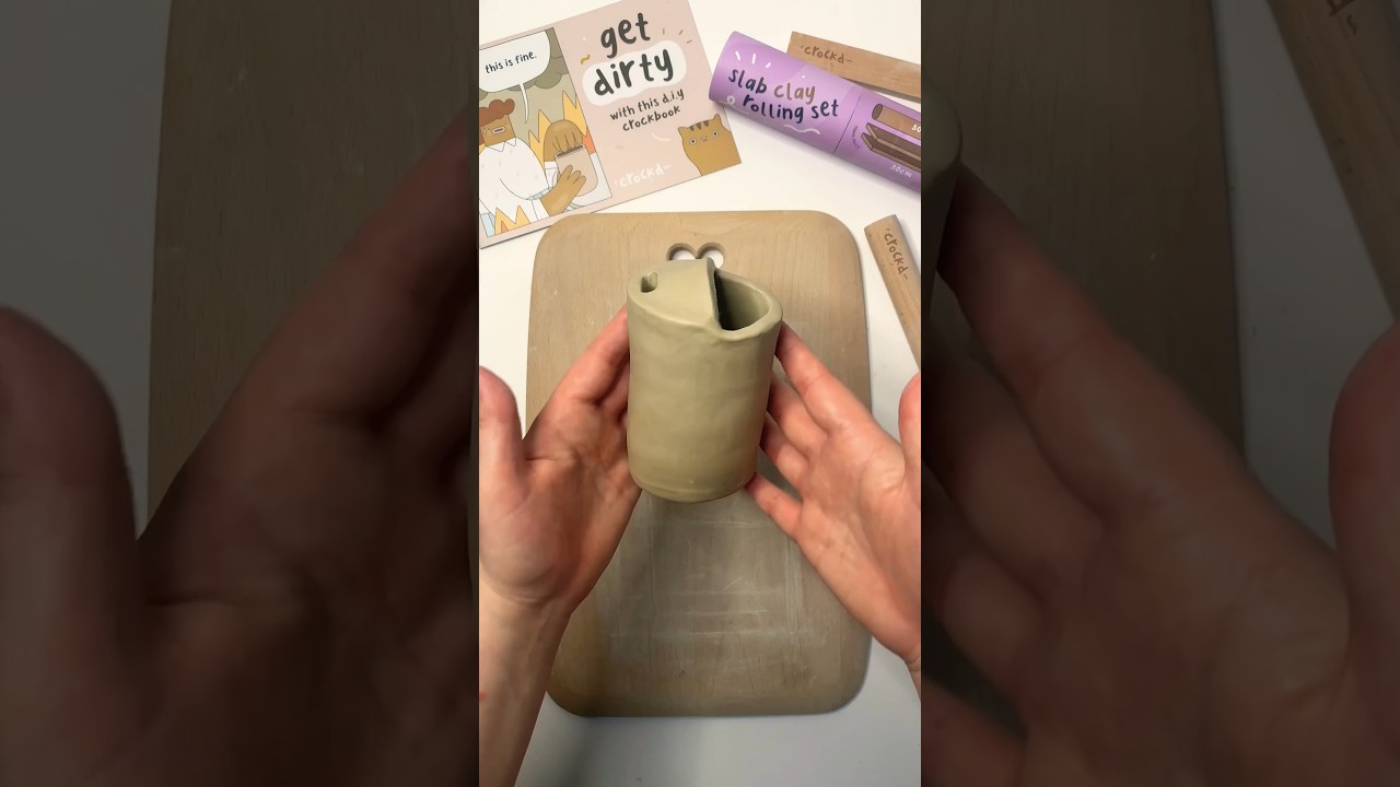 how to make your own ceramic keep cup 👏 such a great clay diy gift idea! #clay #pottery #diycrafts