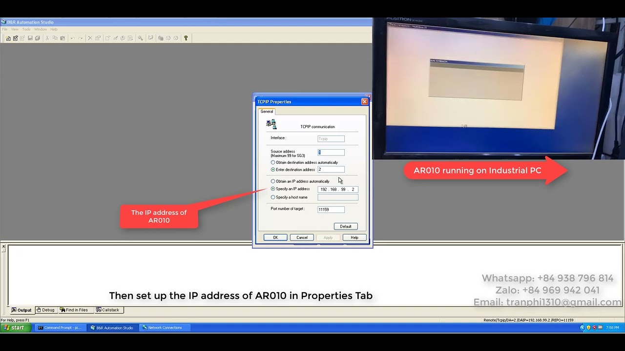 Remotely connection to AR010 running on a B&R industrial PC