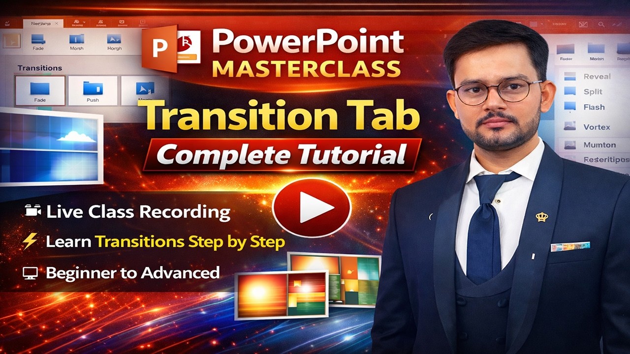 PowerPoint Transition Tab Complete Tutorial | Live Class Recording |