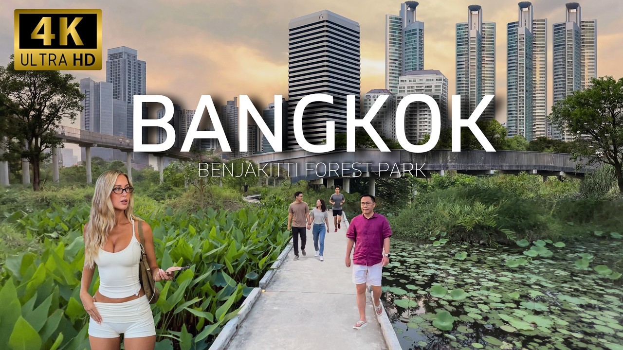 🇹🇭 4K | Walking Benjakitti Central Forest Park | BEST Park in Downtown Bangkok 2026
