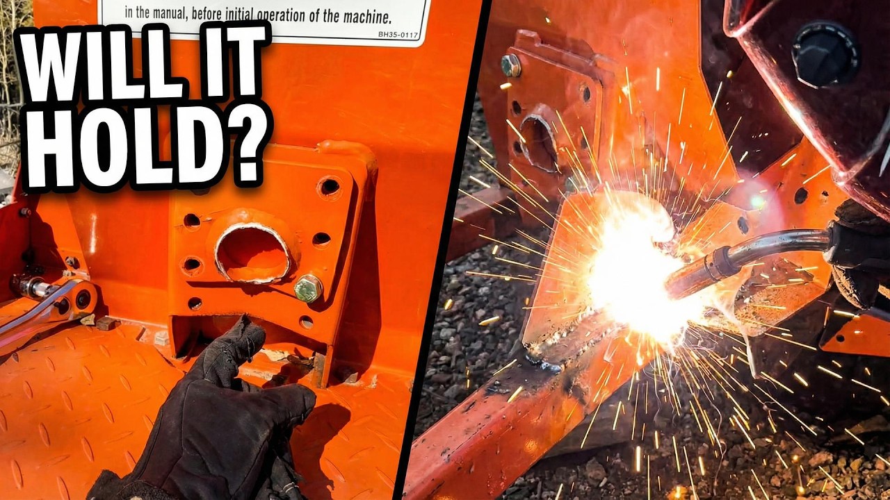 Crushed Backhoe Attachment Repair – Homemade Forge Challenge