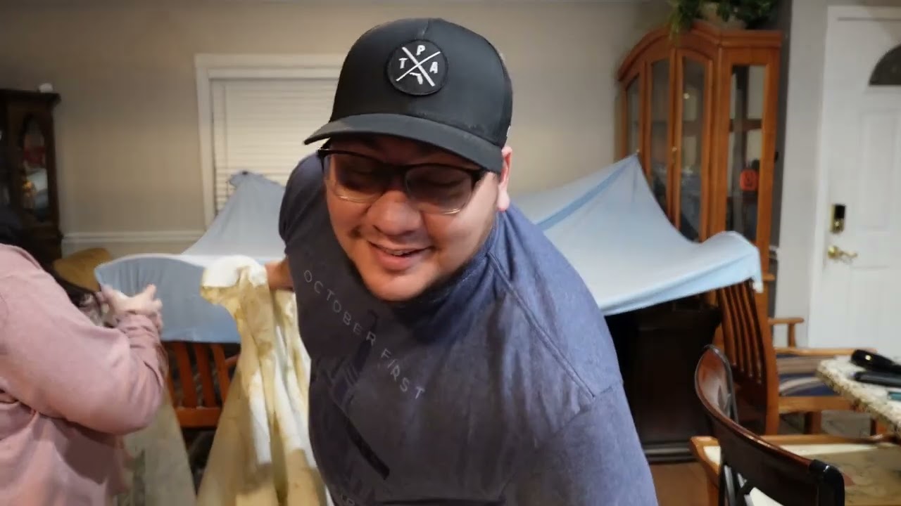 We build a Fort in the Living Room! Adventure Challenge Book Couples Edition!