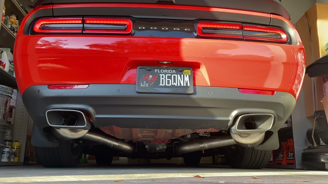 Dodge Challeger Scat Pack with High Flow Cats and AWE Touring cat back