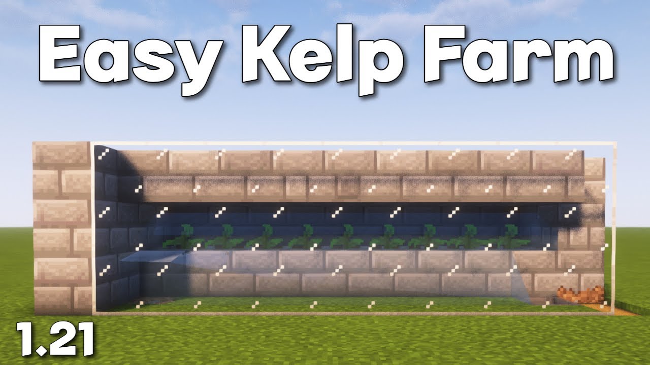 Minecraft Easy Kelp Farm 1.21.10