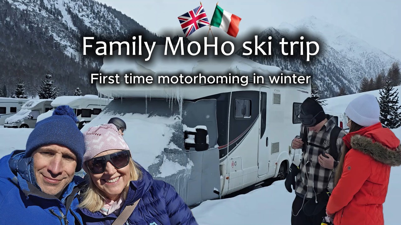 Family motorhome trip skiing in Livigno for February Half Term